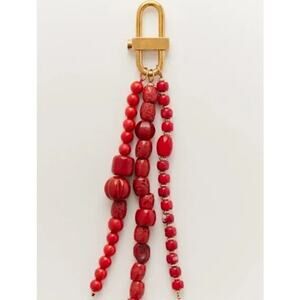 Free People | NWT | Prismatic Beaded Bag Charm in Red